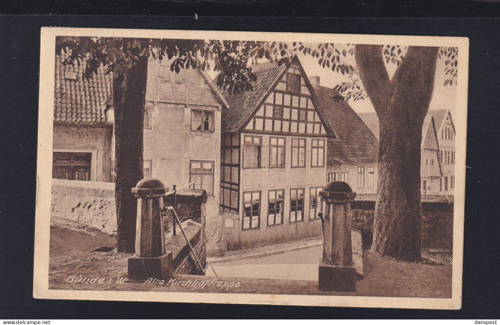 Dt. Reich AK Bünde Alte Kirchhoftreppe 1934 - Bünde