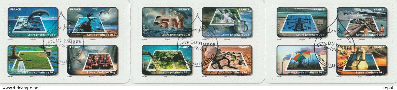 France 2010 Carnet L'eau BC 403 Oblitéré D'époque - Commemorrativi