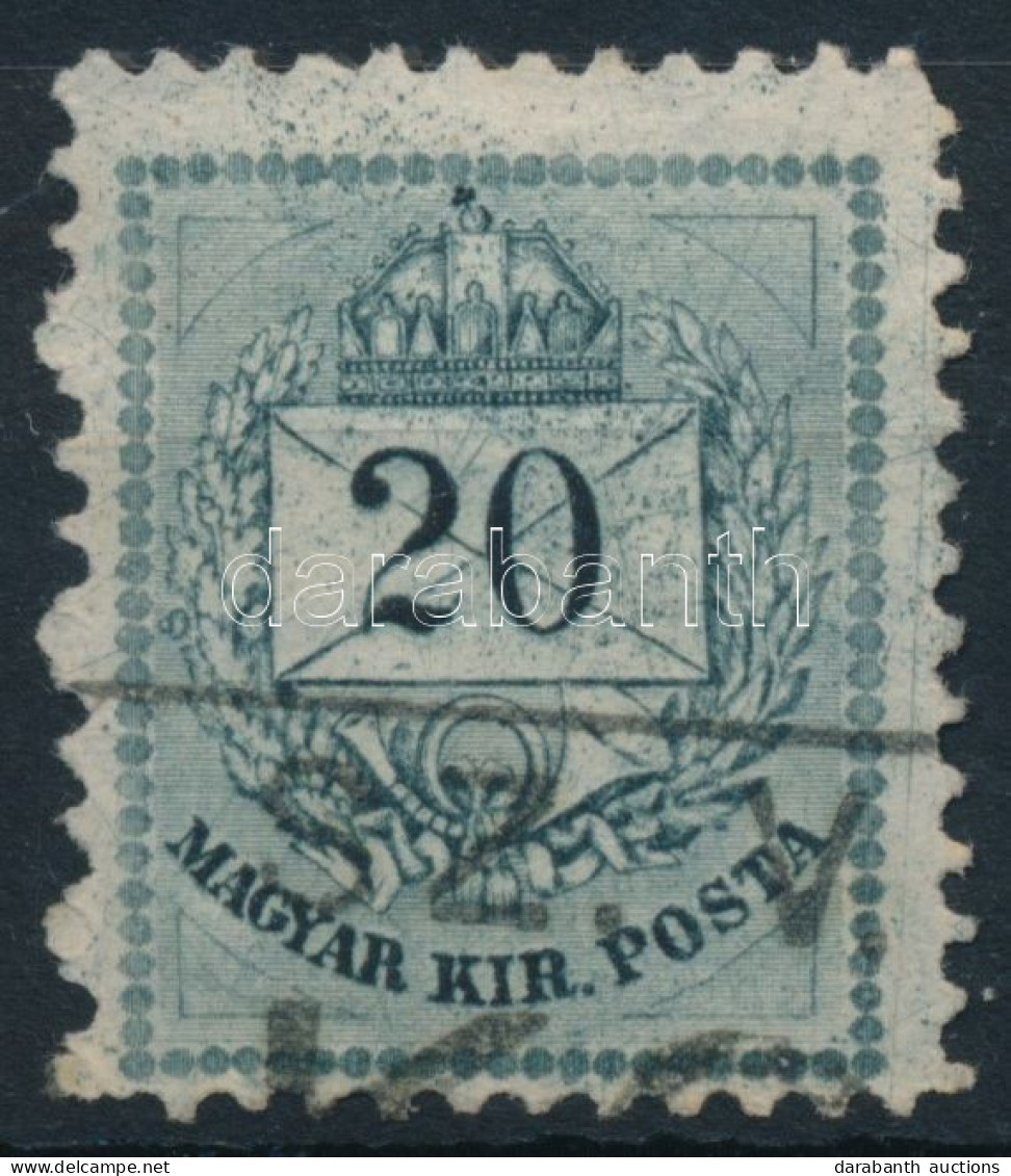 O 1881 Színesszámú 20kr 11 1/2 Fogazással, Lemezjavítások, Az Egész Bélyegen - Other & Unclassified