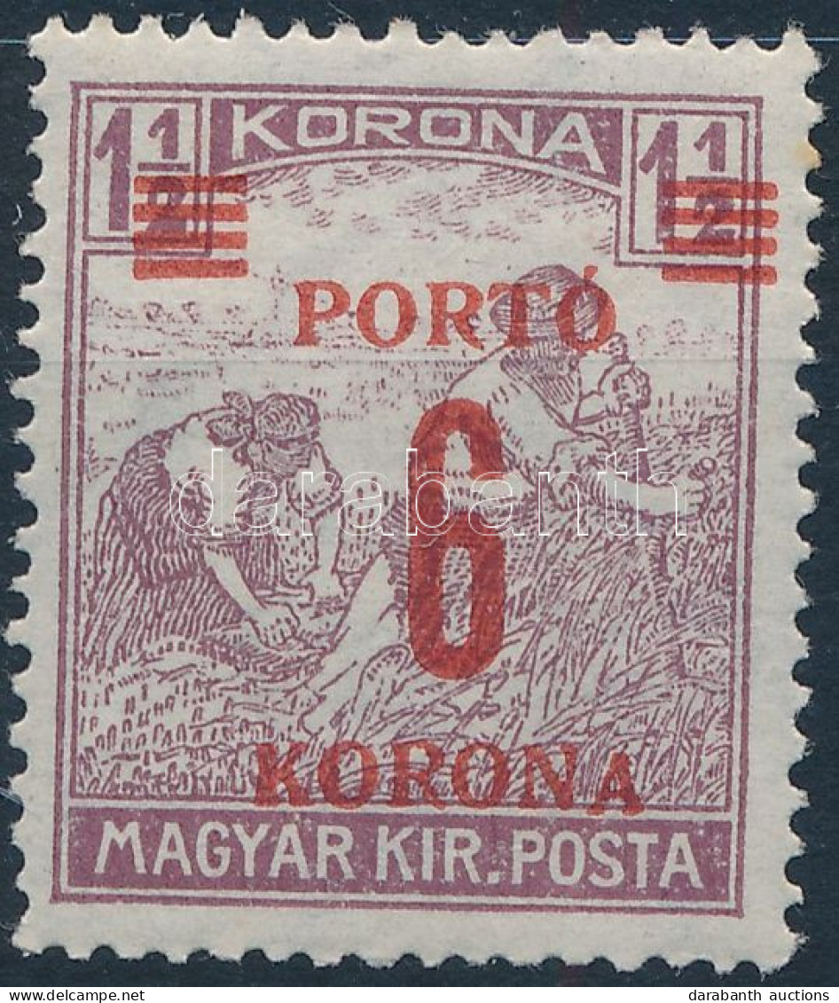 ** 1921 Kisegítő Portó 6K/1,5K Eltolódott Felülnyomással - Autres & Non Classés