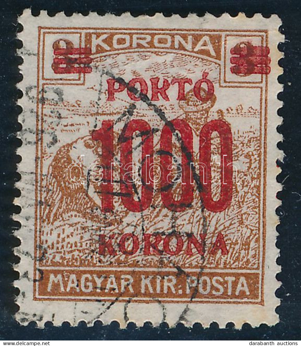 O 1921/25 Kisegító Portó 1000K/3K Eltolódott Felülnyomással - Other & Unclassified