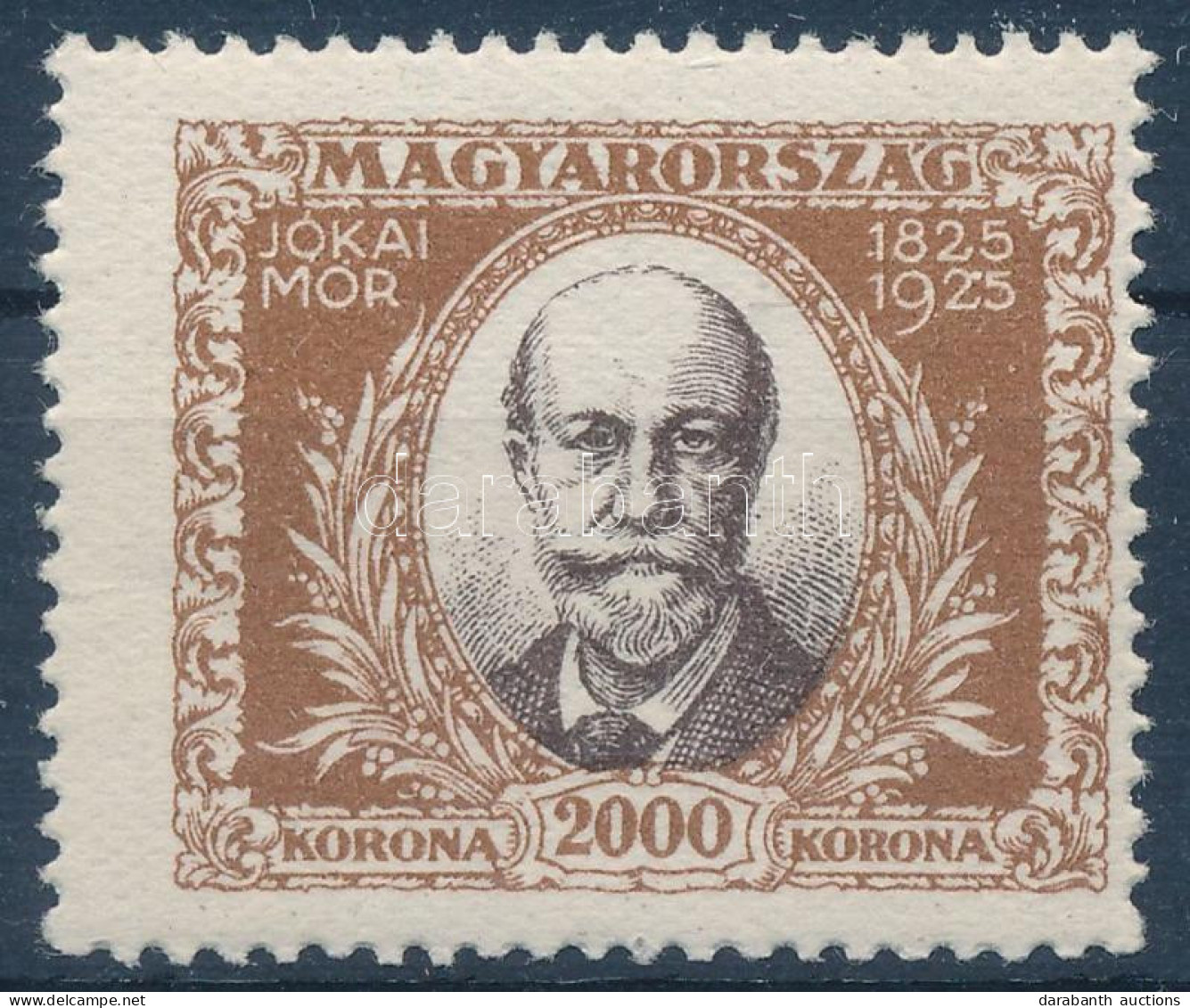 ** 1925 Jókai Mór 2000K Elfogazva, Az 1925 évszámban A 2-esen Fehér Pont - Other & Unclassified