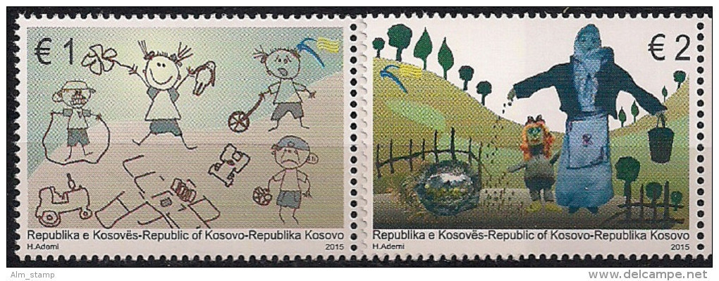 2015 Kosovo Mi. 312-3 *MNH  Europa: Historisches Spielzeug - 2015