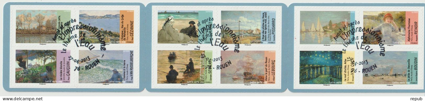 France 2012 Carnet Impressionnistes BC 825 Oblitéré D'époque - Commemoratives