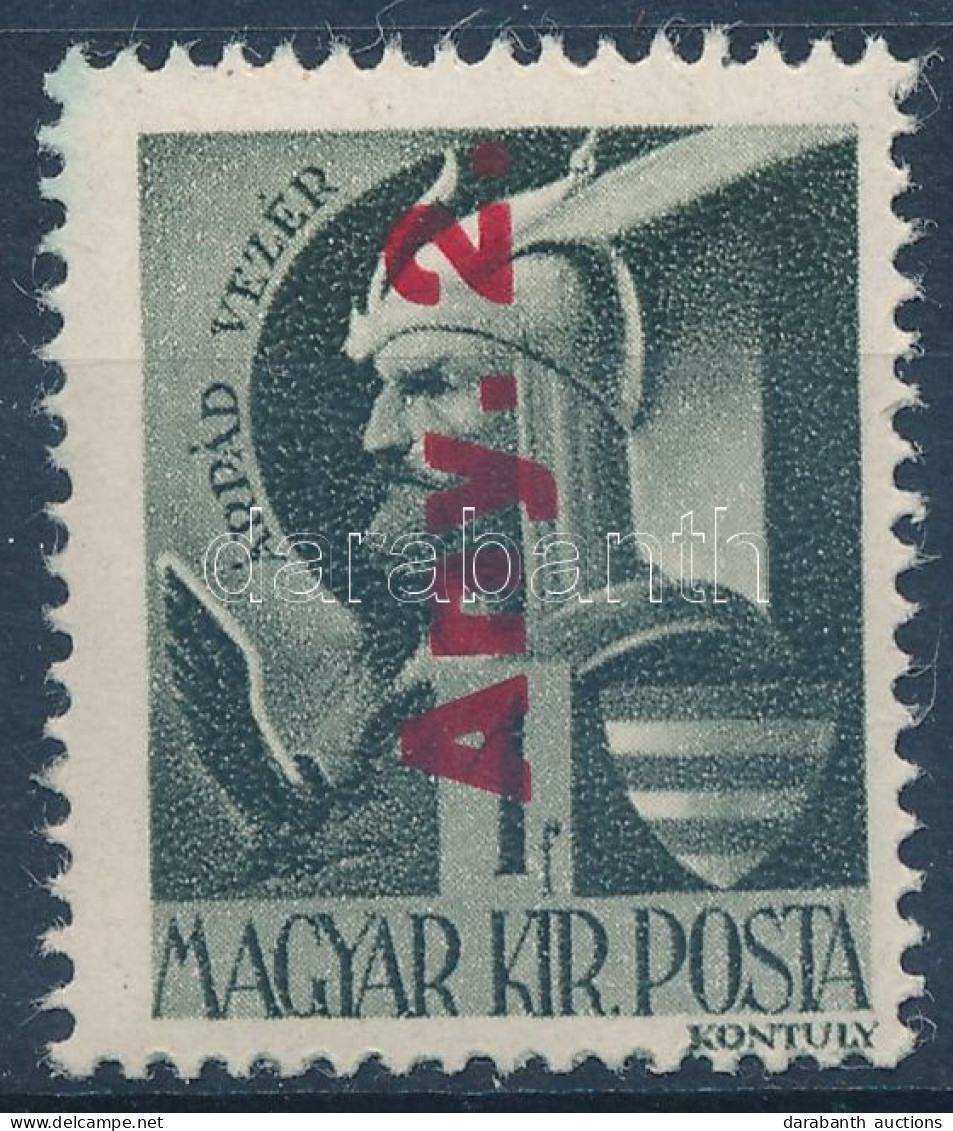 ** 1946 Betűs (I.) Any.2./1f Elcsúszott, Fordított Felülnyomással - Otros & Sin Clasificación