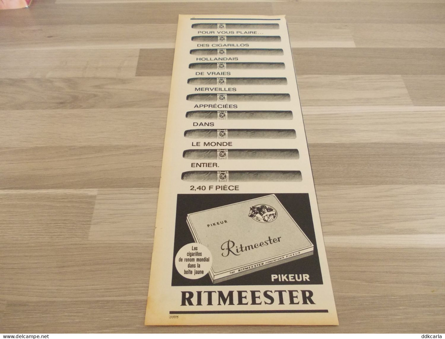 Reclame Advertentie Uit Oud Tijdschrift 1963 - Ritmeester Pikeur Cigarillos - Publicités