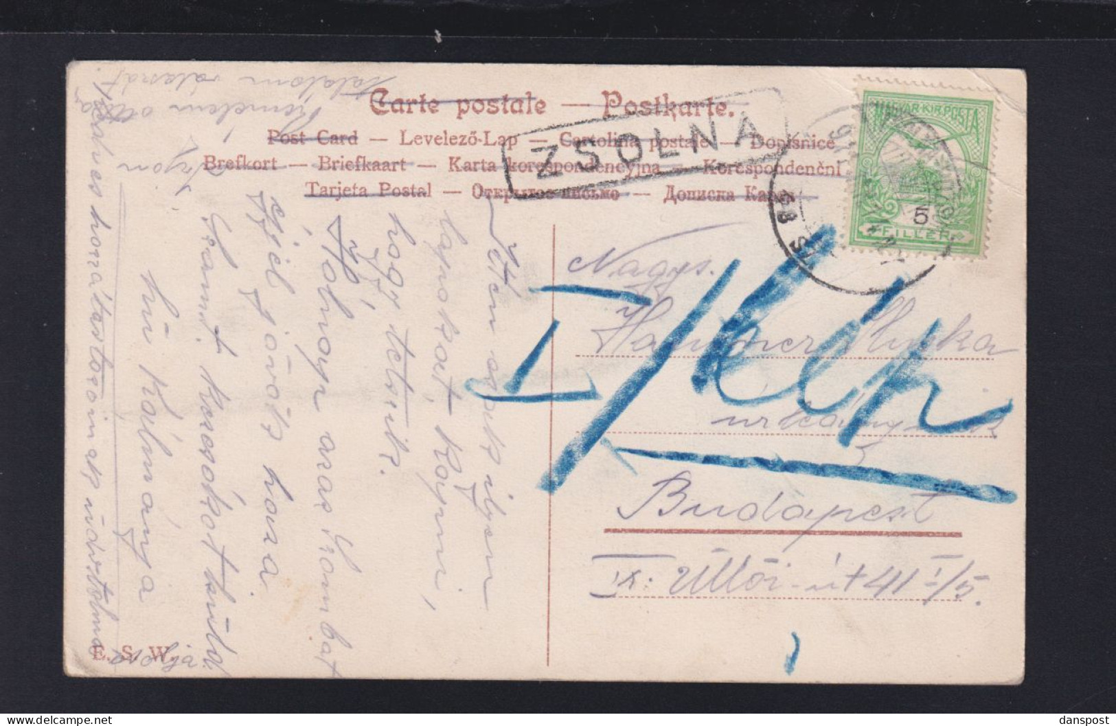 Ungarn Hungary PK Franz Josef Mit Kastenstempel Zsolna - Lettres & Documents