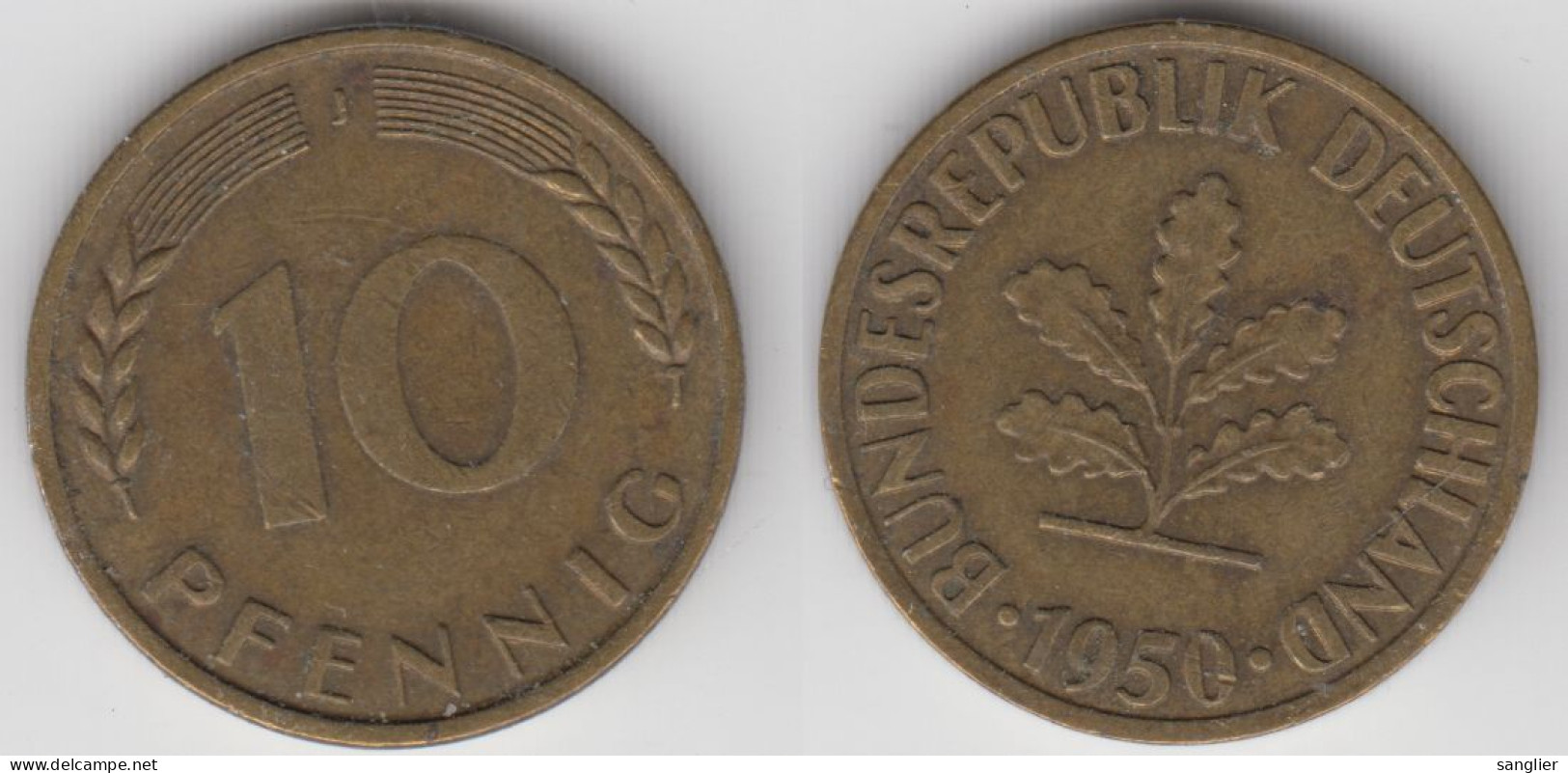 10 PFENNIG 1950 J - 10 Pfennig