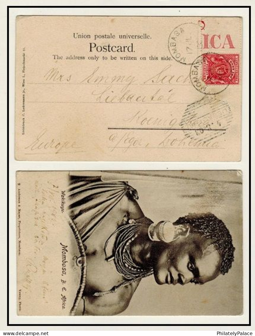 BRITISH EAST AFRICA - 1903 1d Rate Postcard (Native) To Germany Used At MOMBASA (**) - Iraq