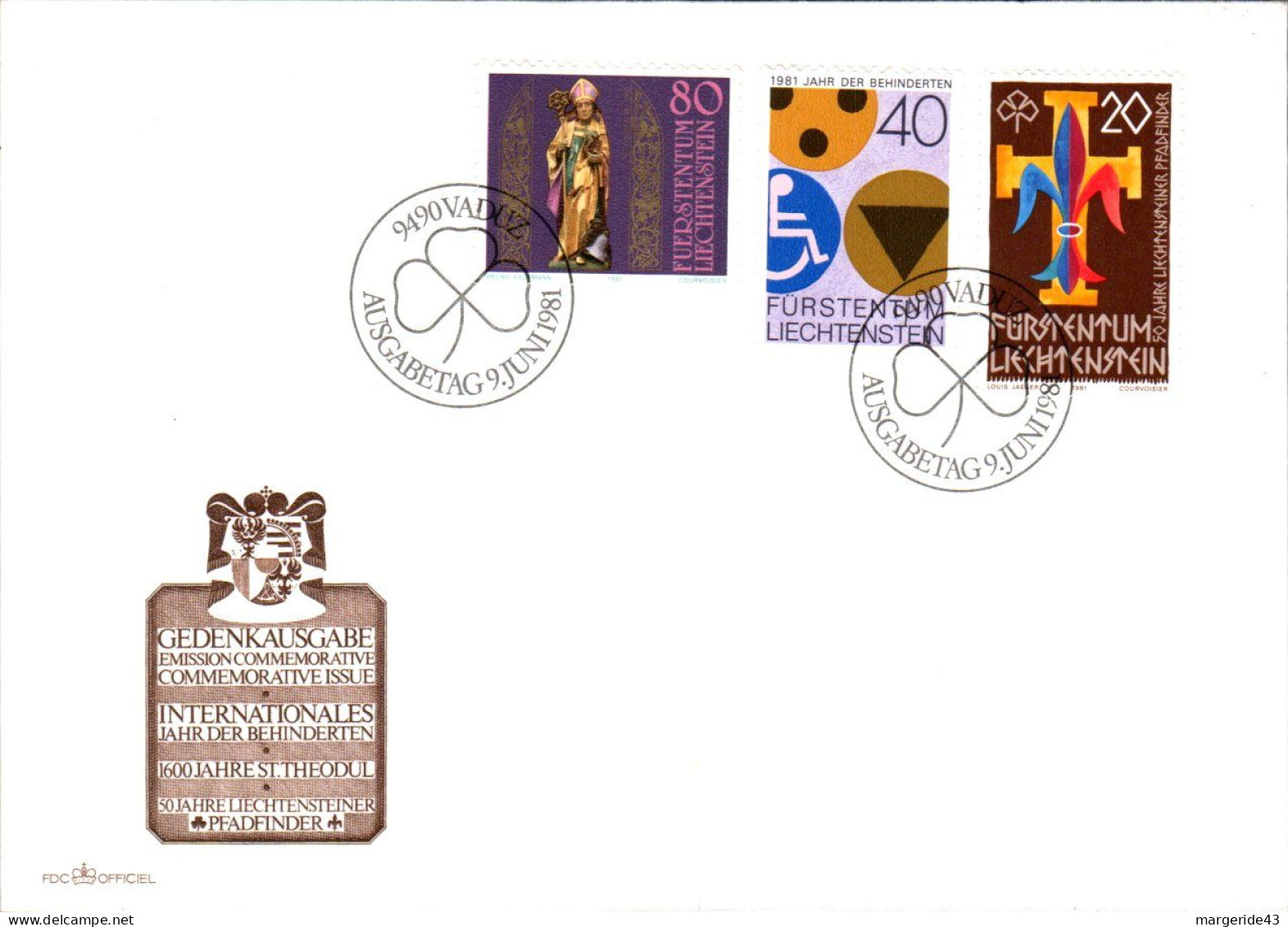 LIECHTENSTEIN LOT DE 77 FDC