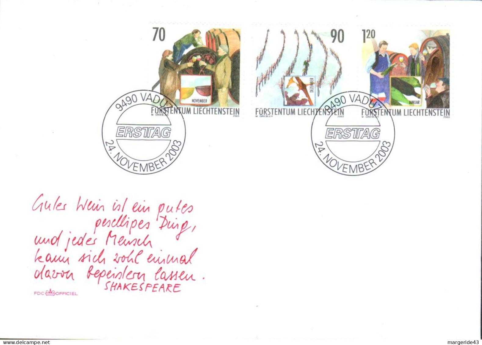 LIECHTENSTEIN LOT DE 77 FDC