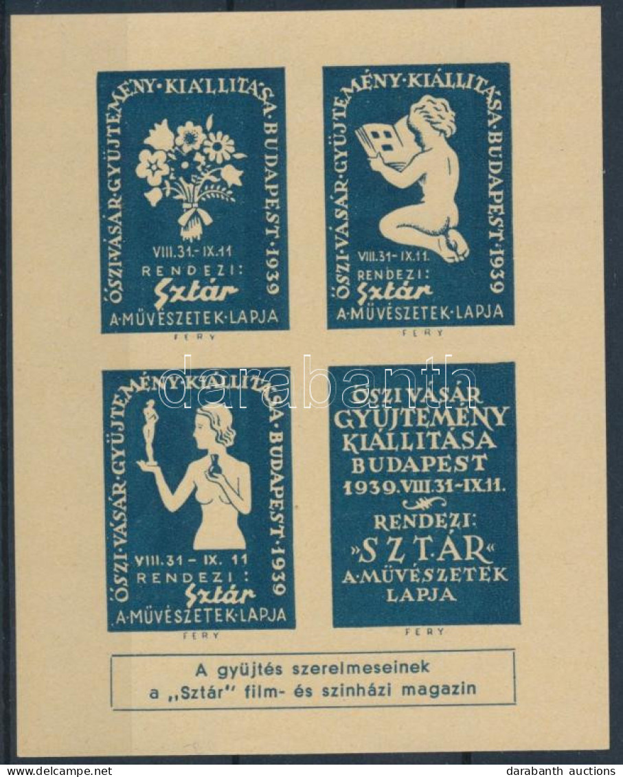 ** 1939 Őszi Vásár Gyűjtemény Kiállítása Emlékív - Sonstige & Ohne Zuordnung