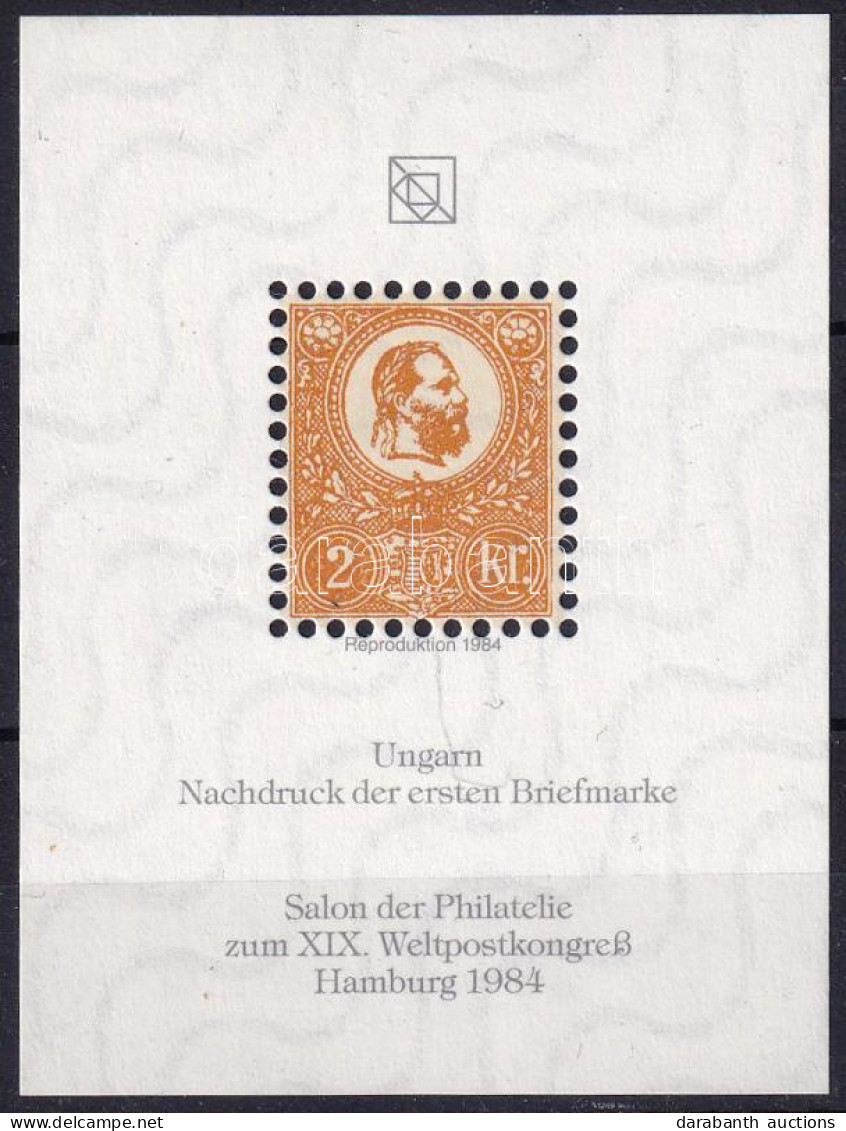 ** 1984 Hamburg Kőnyomat 2kr Emlékív / Souvenir Sheet - Other & Unclassified