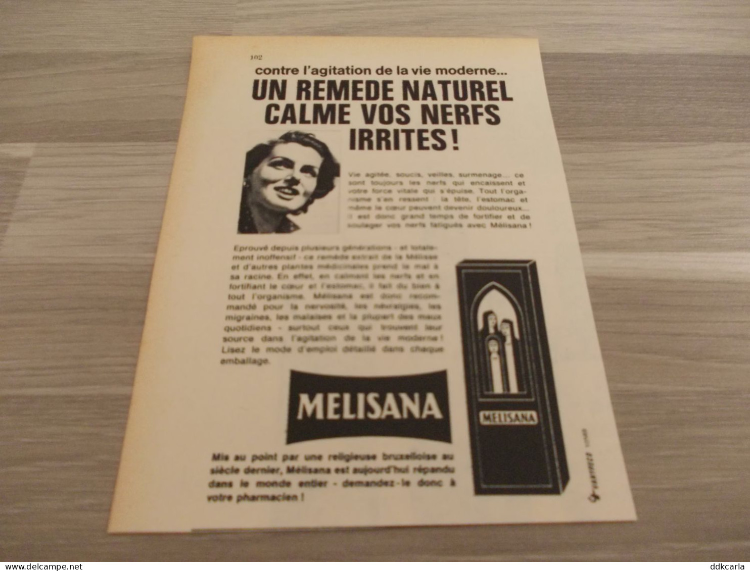 Reclame Advertentie Uit Oud Tijdschrift 1963 - Melisana Un Remede Naturel Calme Vos Nerfs Irrites! - Publicités