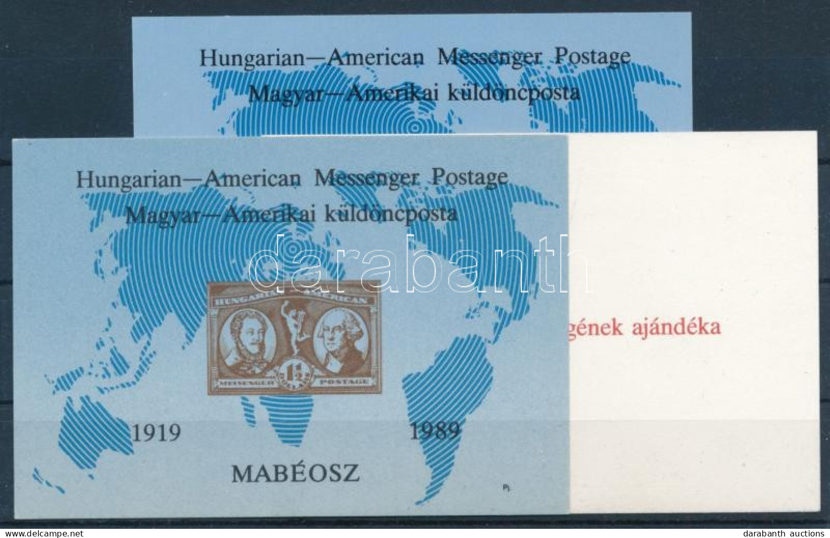 ** 1989/1 + K1 + KA1 Messenger Magyar-amerikai Futárposta 3 Klf Emlékív (10.450) / Souvenir Sheet Collection Of 3 - Otros & Sin Clasificación