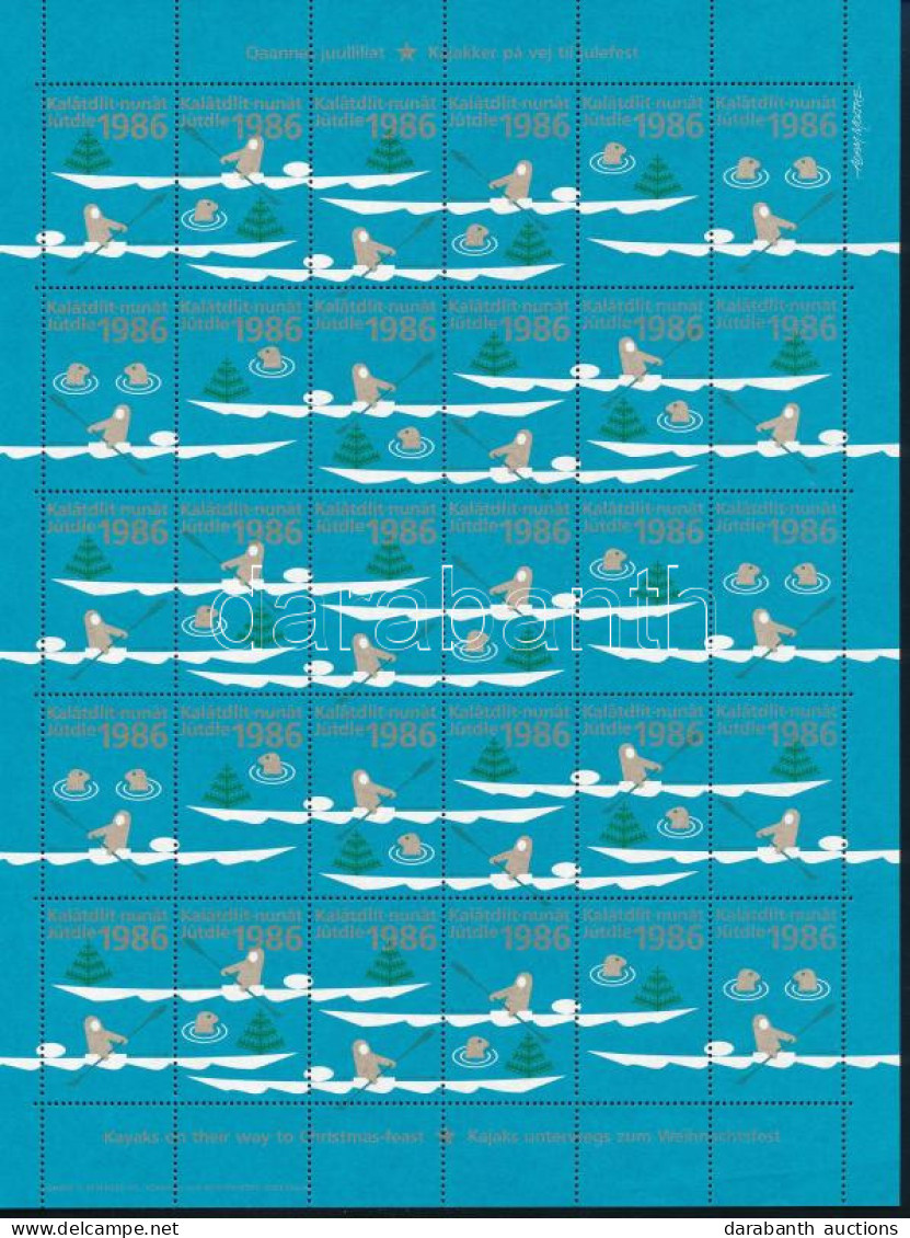 Dánia - Grönland 1986 Karácsony Teljes Levélzáró ív, ívszéli Felirattal - Zonder Classificatie