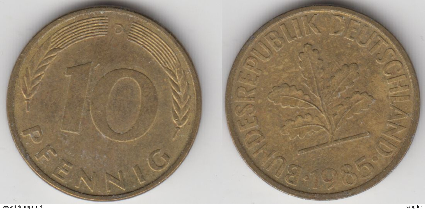 10 PFENNIG 1985 D - 10 Pfennig