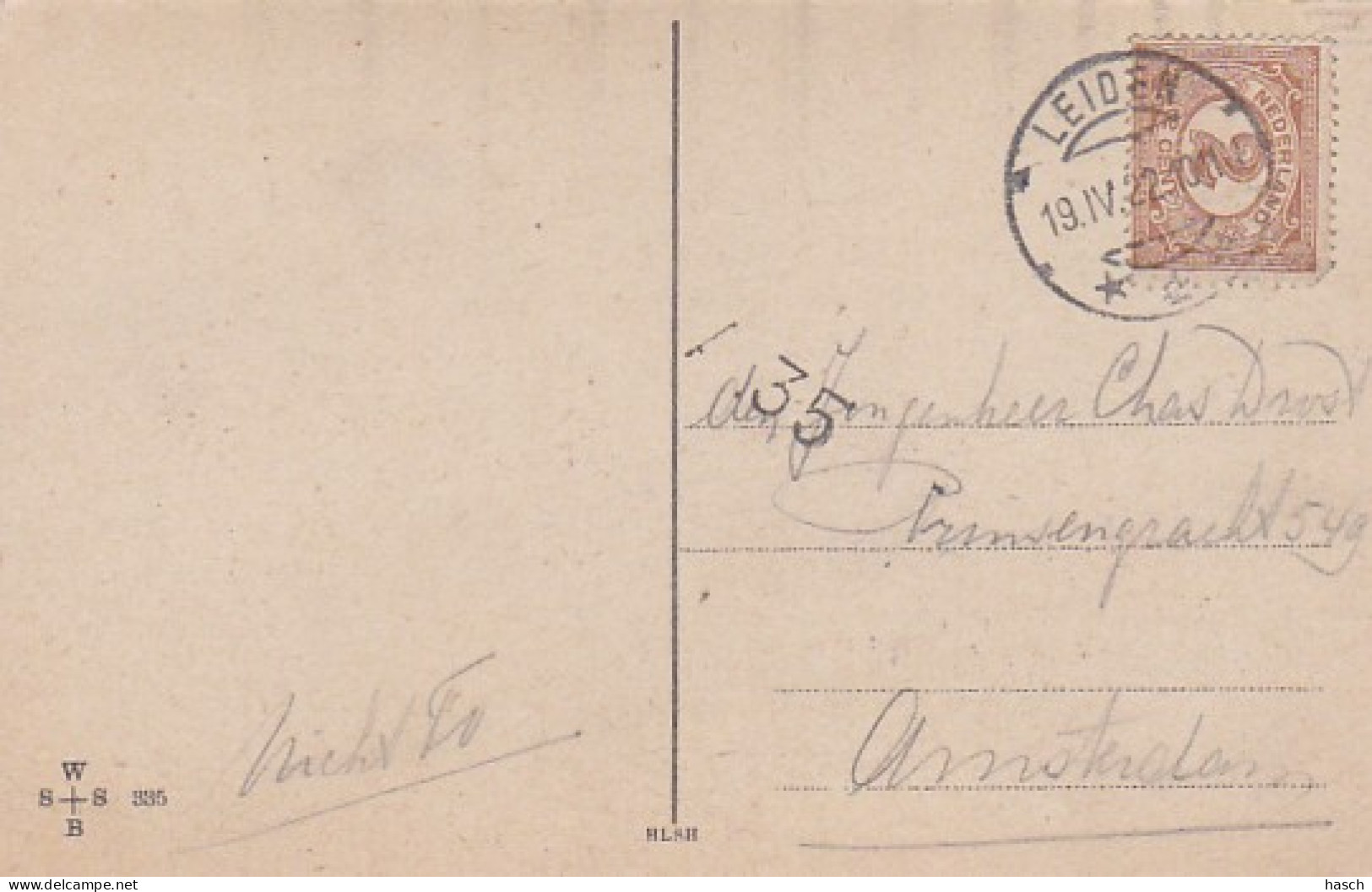 3817	125	Station Leiden, Ben Gelukkig Goed Aangekomen. (poststempel 1922) - Leiden