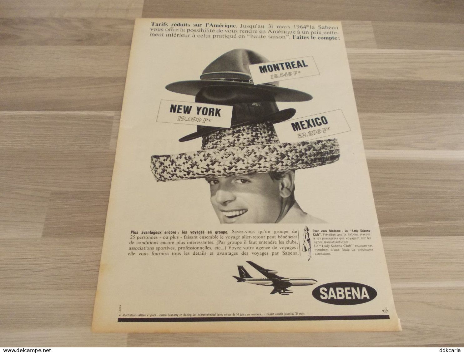 Reclame Advertentie Uit Oud Tijdschrift 1963 - SABENA - Publicités