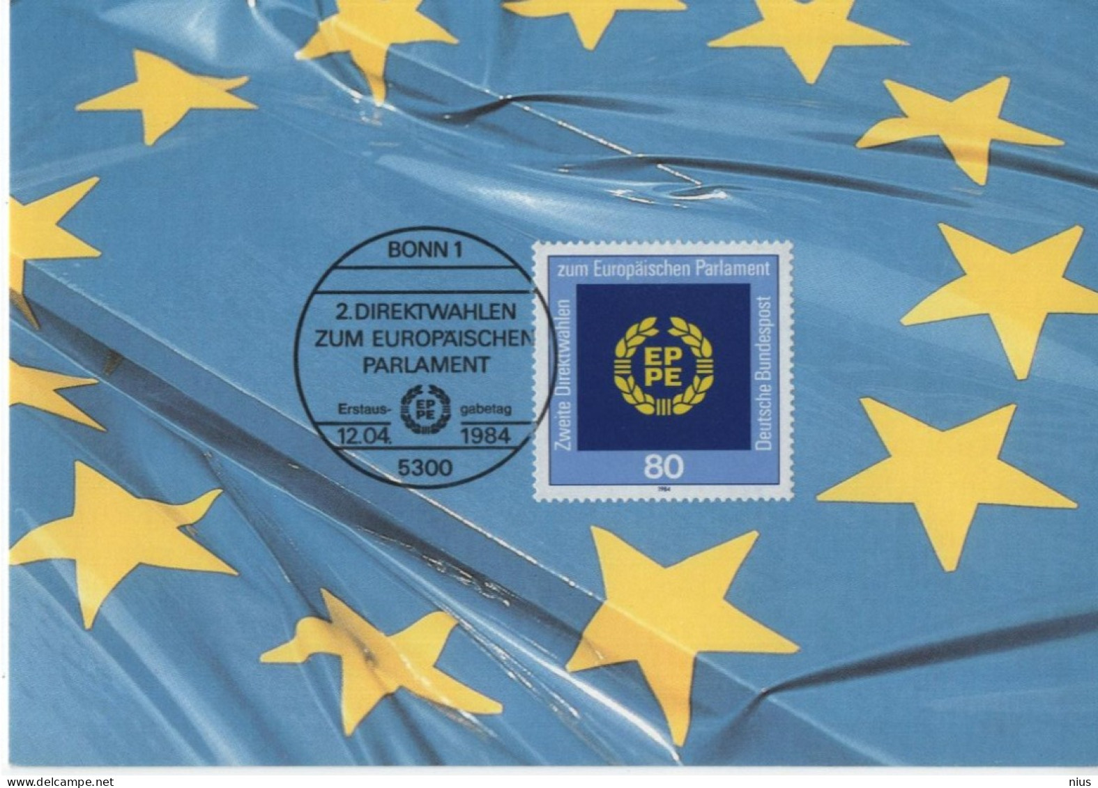 Germany Deutschland 1984 Maximum Card, Zweite Direktwahl Zum Europaischen Parlament Second Direct Election To The Europe - 1981-2000