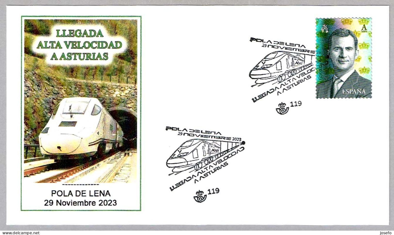 LLEGADA ALTA VELOCIDAD A ASTURIAS - Ferrocarril  - Railroad - High-speed Train. Pola De Lena 2023 - Trenes