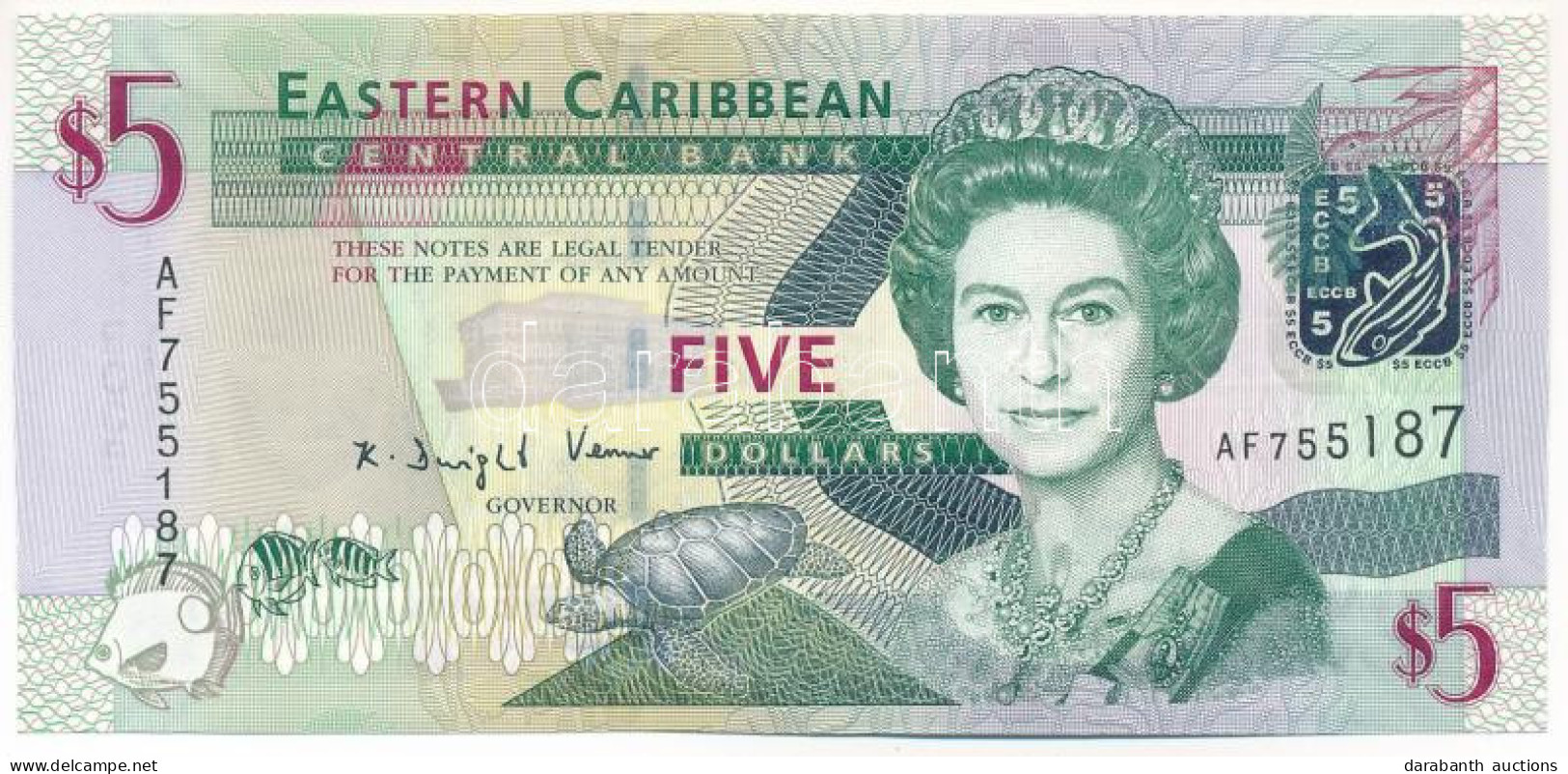 Kelet-Karibi Államok DN (2008) 5$ T:UNC  East Caribbean States ND (2008) 5 Dollars C:UNC  Krause P#47 - Zonder Classificatie
