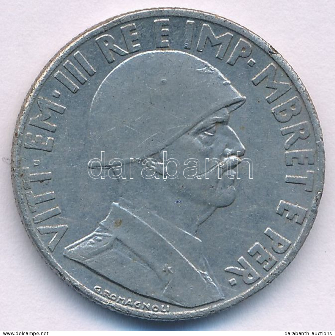 Albánia / Olasz Megszállás 1939R 1L Acél T:XF,VF Ph Albania / Italian Occupation 1939R 1 Lek Stainless Steel C:XF,VF Edg - Unclassified