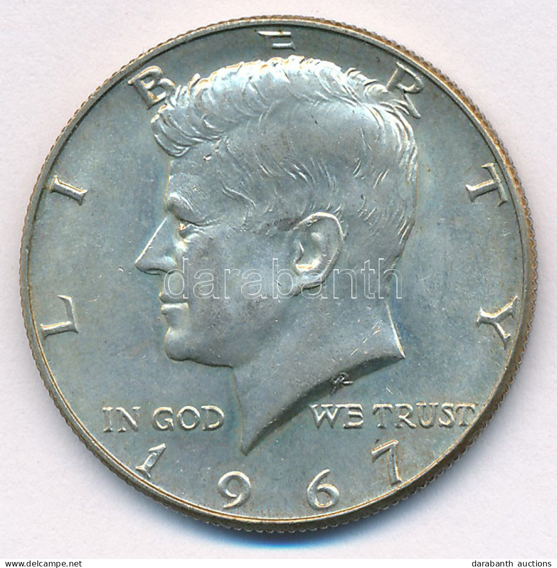 Amerikai Egyesült Államok 1967. 1/2$ Ag "Kennedy" T:XF Patina USA 1967. 1/2 Dollar Ag "Kennedy" C:XF Patina Krause KM#20 - Sin Clasificación