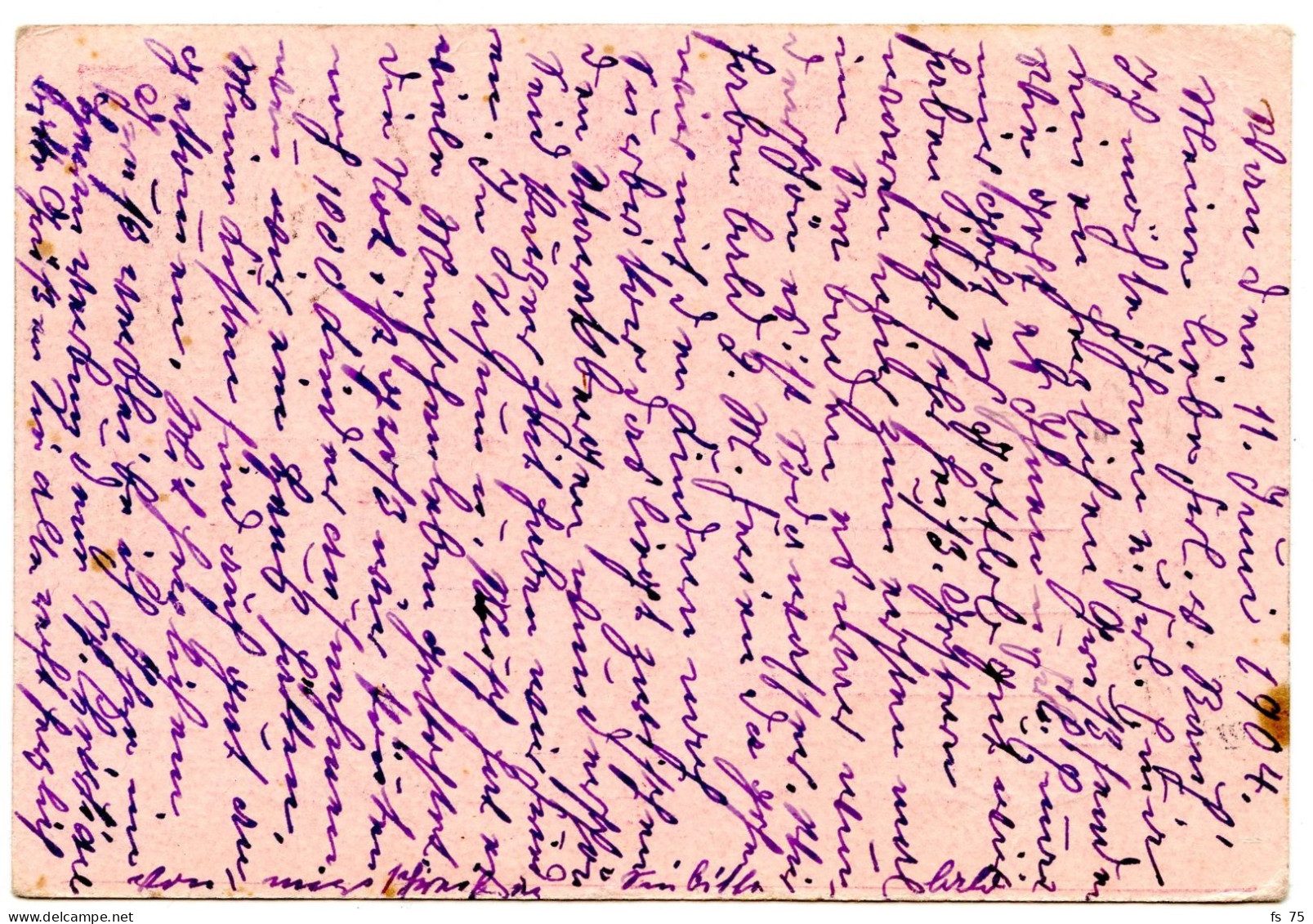 TURQUIE - ENTIER 20 P. DE VAN POUR ACHERN, 1904 - Cartas & Documentos