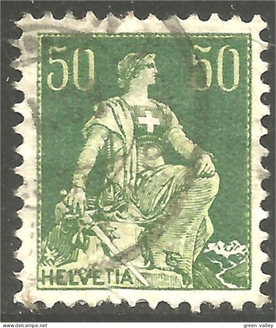 XW01-3036 Suisse 1908 Helvetia 50c - Gebraucht