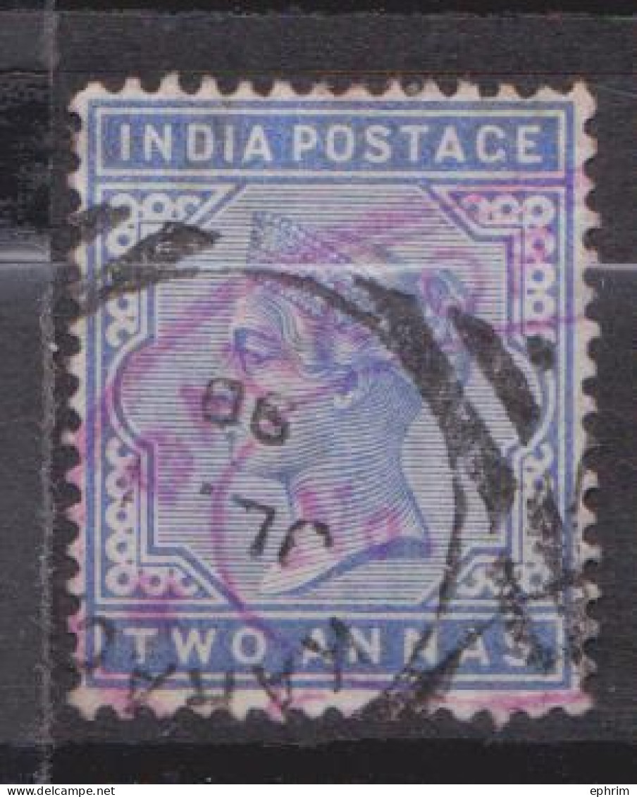 Inde Timbre Classique Reine British India Two Annas Queen Victoria Postage Stamp - Autres & Non Classés