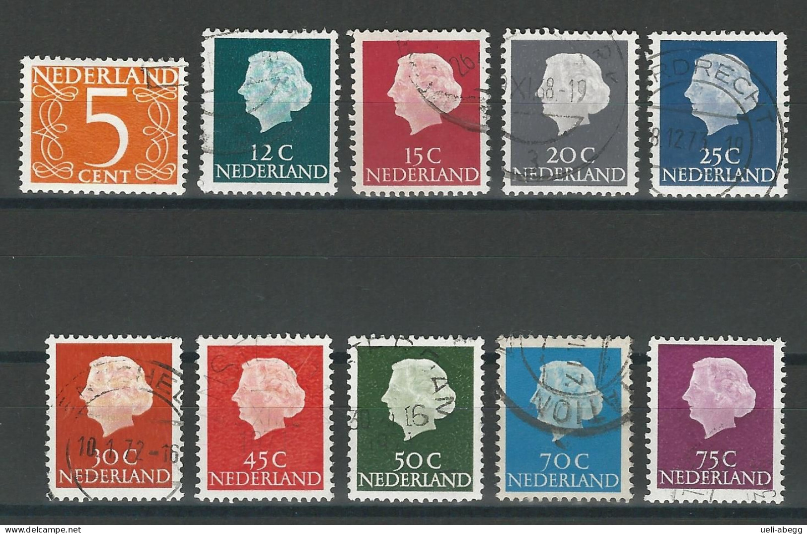 Niederlande NVPH 465b, 618-24b, 628-27b, 629b, 632b, 633b , Mi 613y, 6231-24y, 626-27y, 629y, 641y, 690y O - Used Stamps