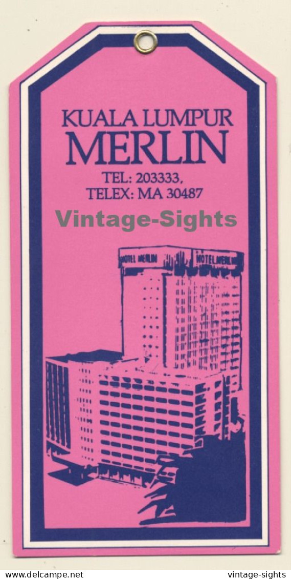 Kuala Lumpur / Malaysia: Merlin Hotel (Vintage Hotel Luggage Tag) - Hotelaufkleber