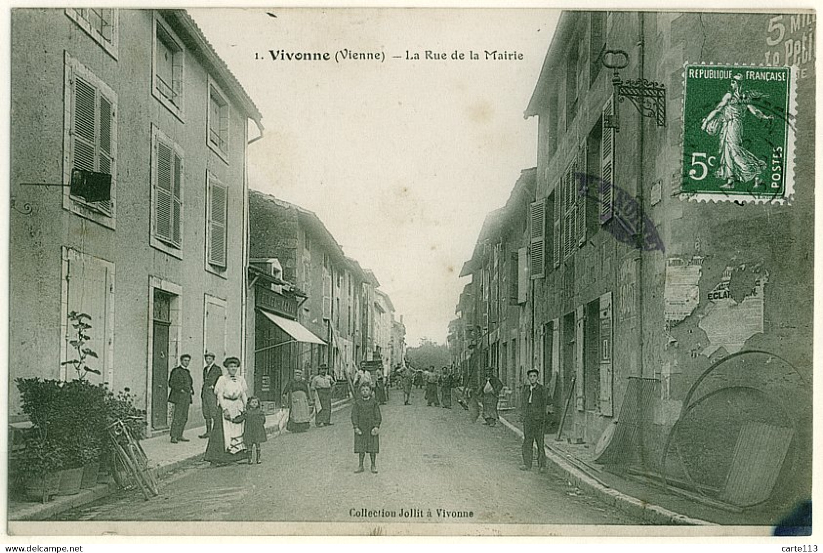 86 - B15365CPA - VIVONNE - La Rue De La Mairie - Enseigne Serrurerie - Bon état - VIENNE - Vivonne