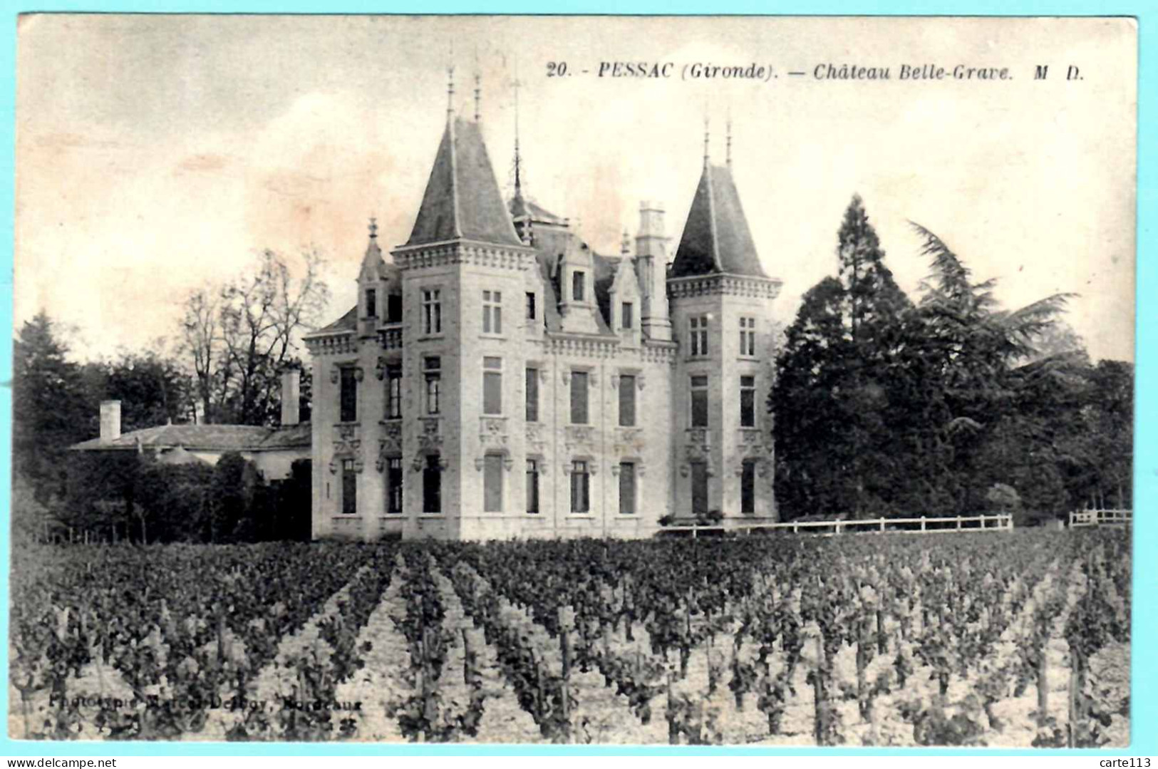 33 - B27319CPA - PESSAC - Chateau Belle-grave - Bellegrave - Très Bon état - GIRONDE - Pessac
