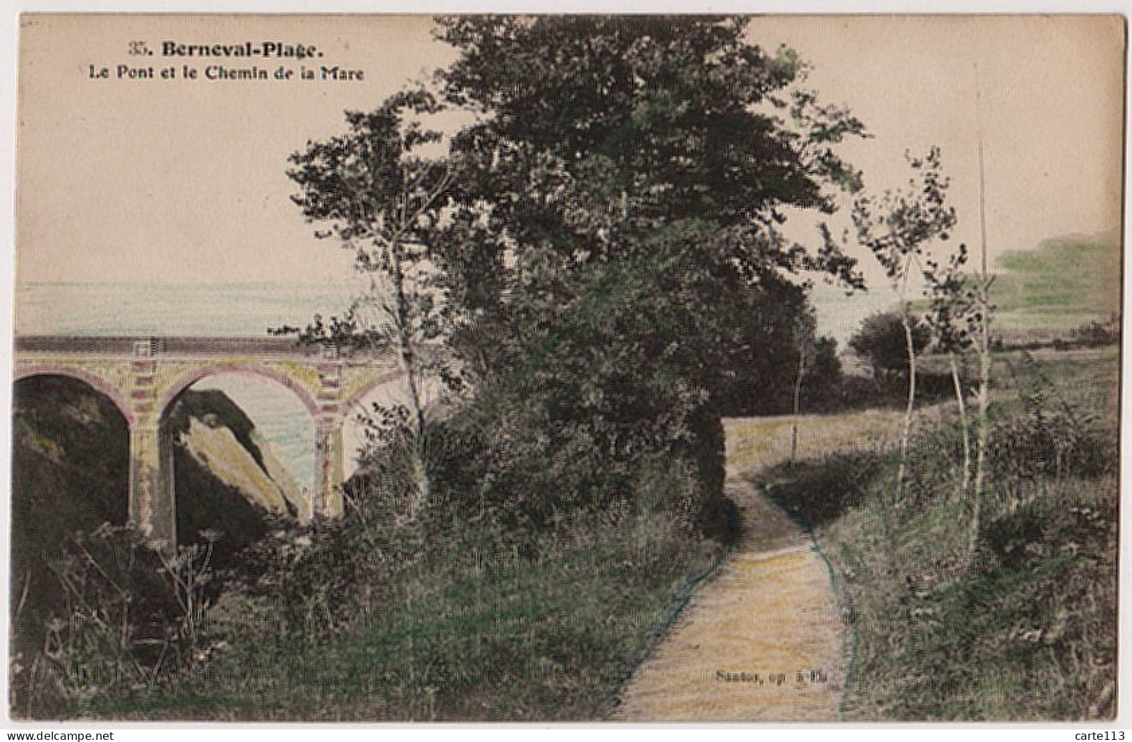 76 - B21638CPA - BERNEVAL PLAGE - Le Pont Et Le Chemin De La Mare - Très Bon état - SEINE-MARITIME - Berneval