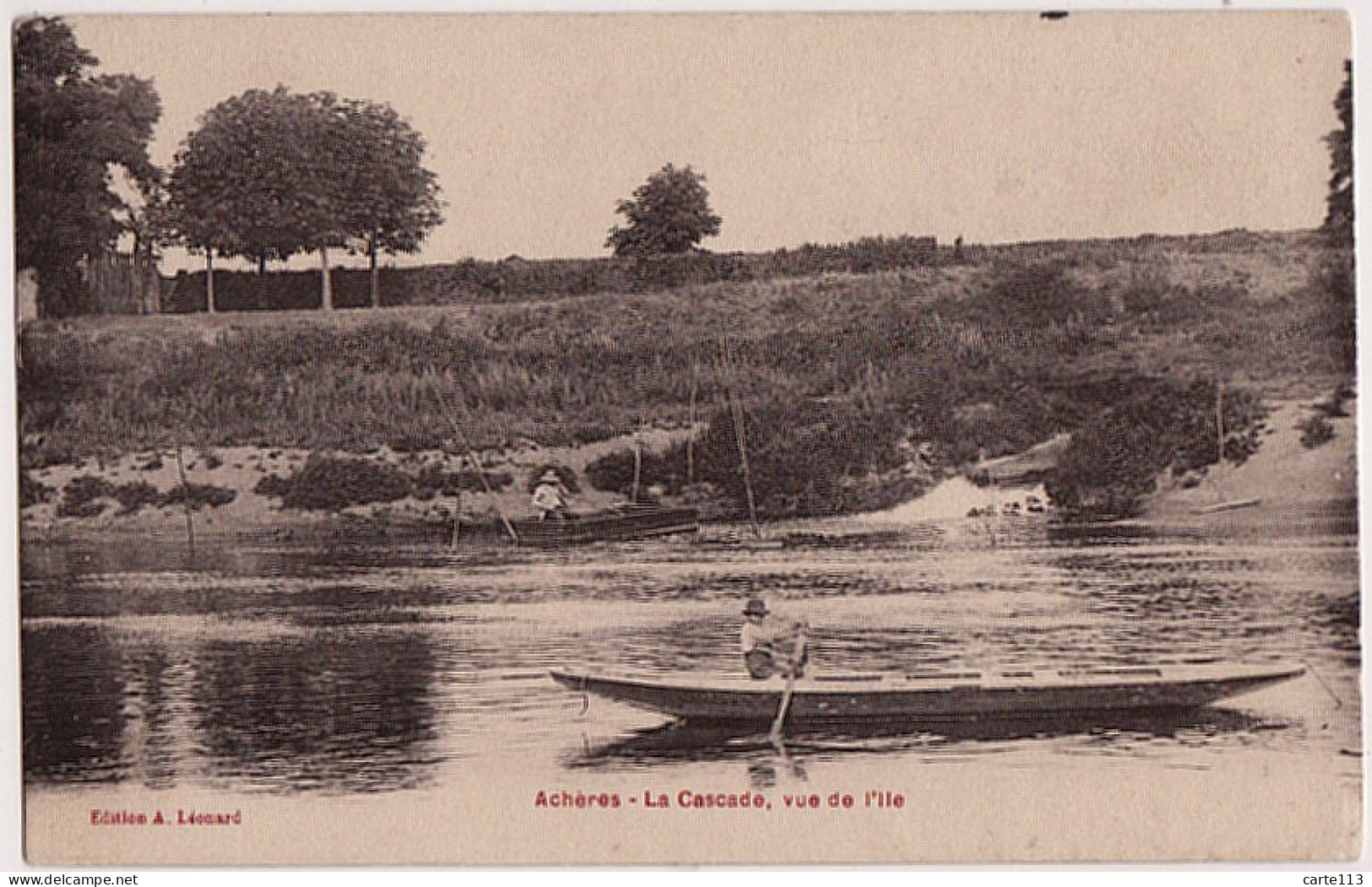 78 - B21403CPA - ACHERES - La Cascade Vue De L' Ile - Très Bon état - YVELINES - Acheres