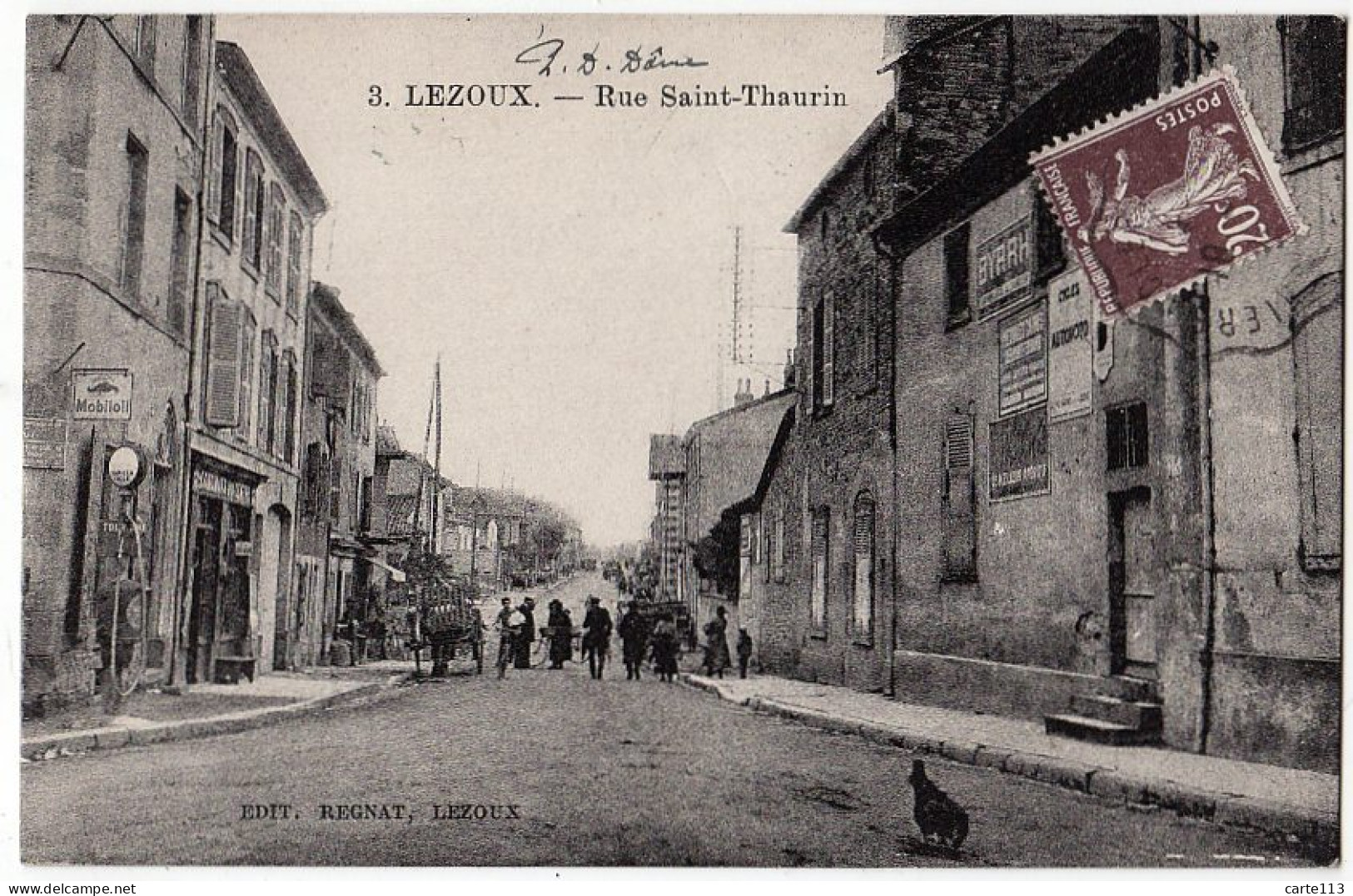 63 - B18839CPA - LEZOUX - Rue Saint -Thaurin, Pompe Essence - Très Bon état - PUY-DE-DOME - Lezoux