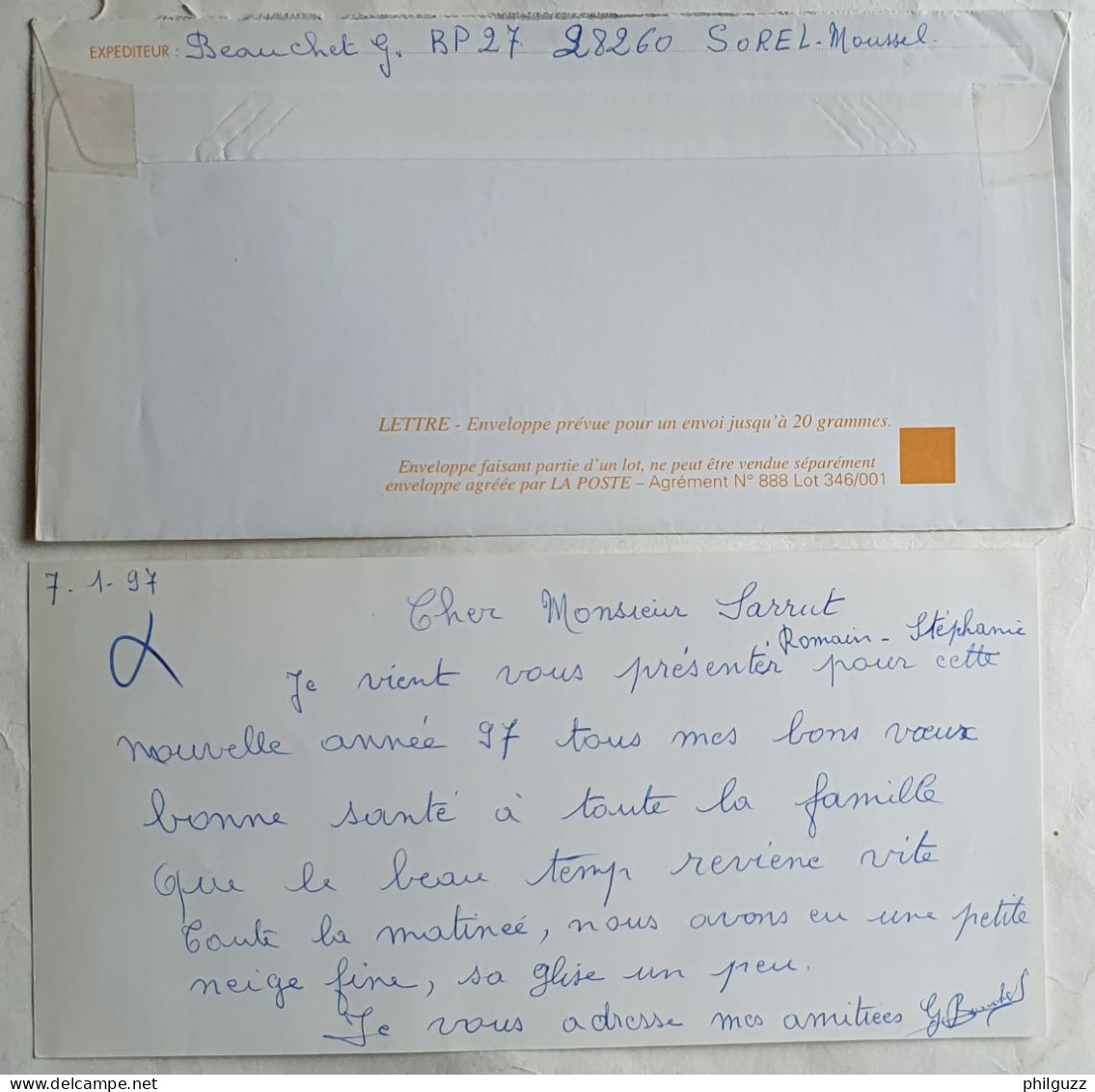 Entier Postal Mangin 1997 Enveloppe Et Carte - Cartes Postales