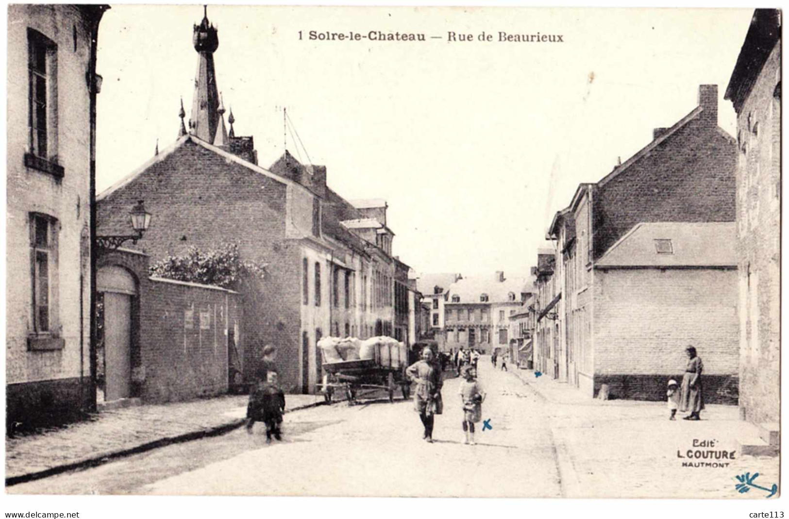 59 - B22456CPA - SOLRE LE CHATEAU - Rue De Beaurieux - Très Bon état - NORD - Solre Le Chateau