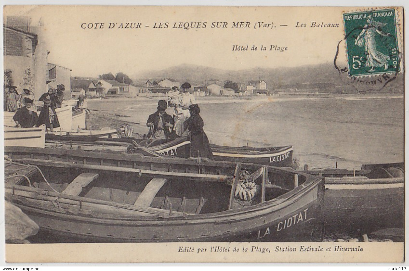 83 - B16143CPA - LES LECQUES SUR  MER - Les Bateaux - Hotel De La Plage - Très Bon état - VAR - Les Lecques