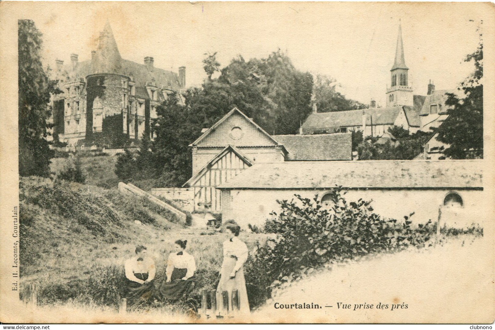 CPA - COURTALAIN - VUE PRISE DES PRES - Courtalain