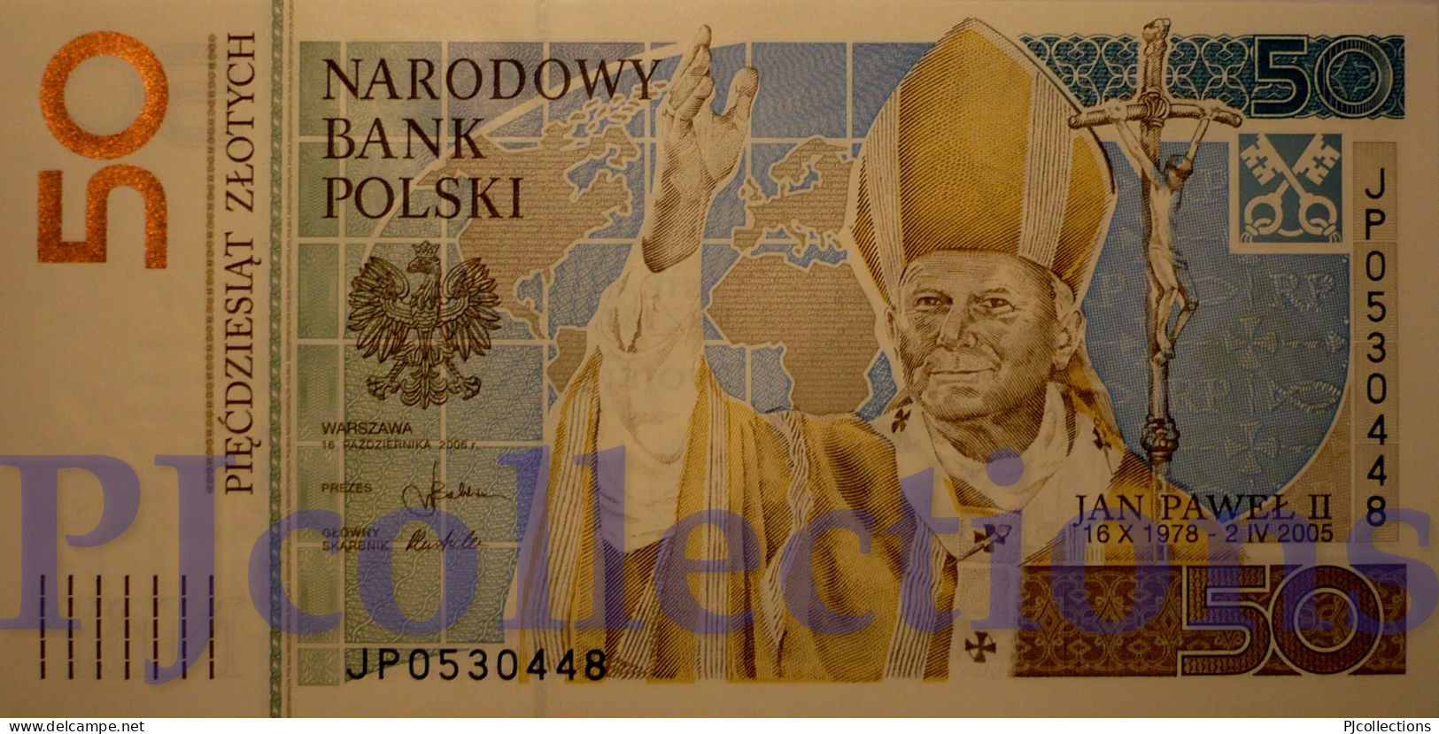 POLONIA - POLAND 50 ZLOTYCH 2006 PICK 178 UNC W/FOLDER - Polonia