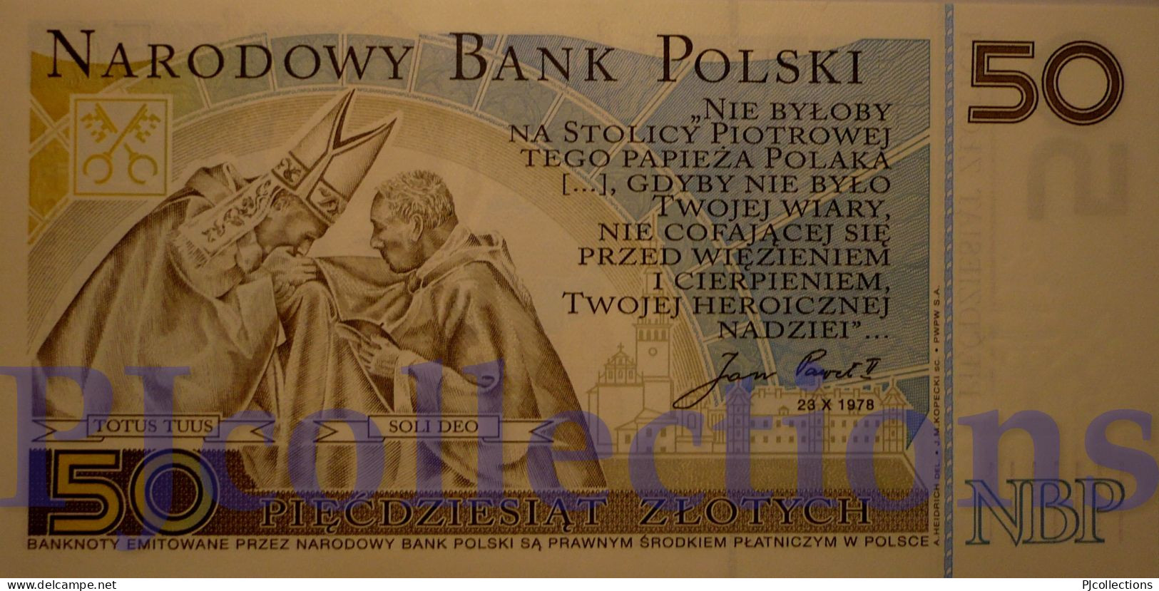 POLONIA - POLAND 50 ZLOTYCH 2006 PICK 178 UNC W/FOLDER - Polonia