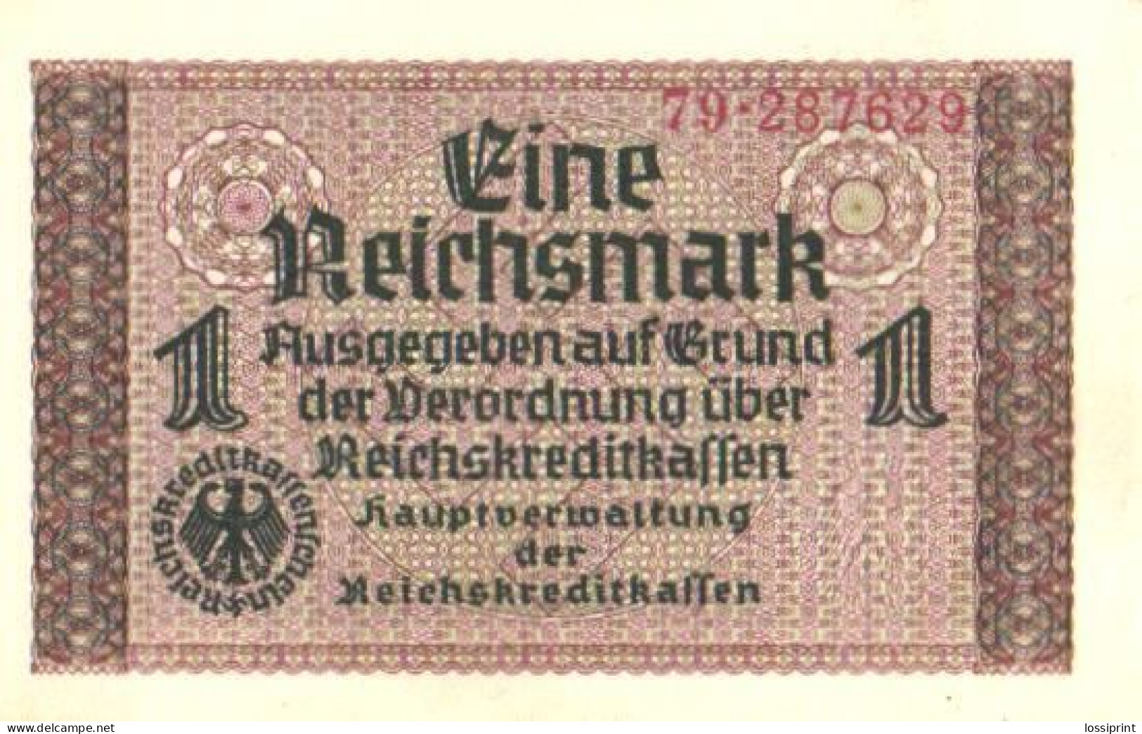 Germany:1 Reichmark, Pre 1944, UNC - Andere & Zonder Classificatie