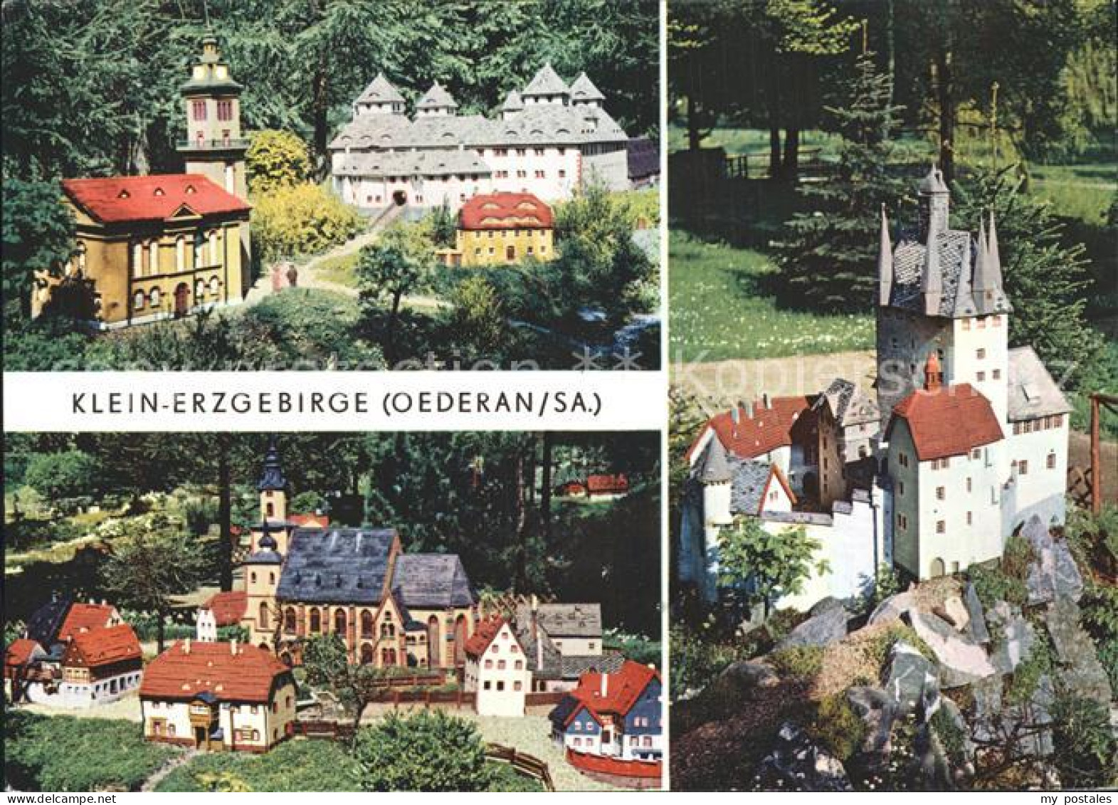 72324629 Oederan Klein Erzgebirge Miniaturbauten Schloss Und Kirche Augustusburg - Oederan