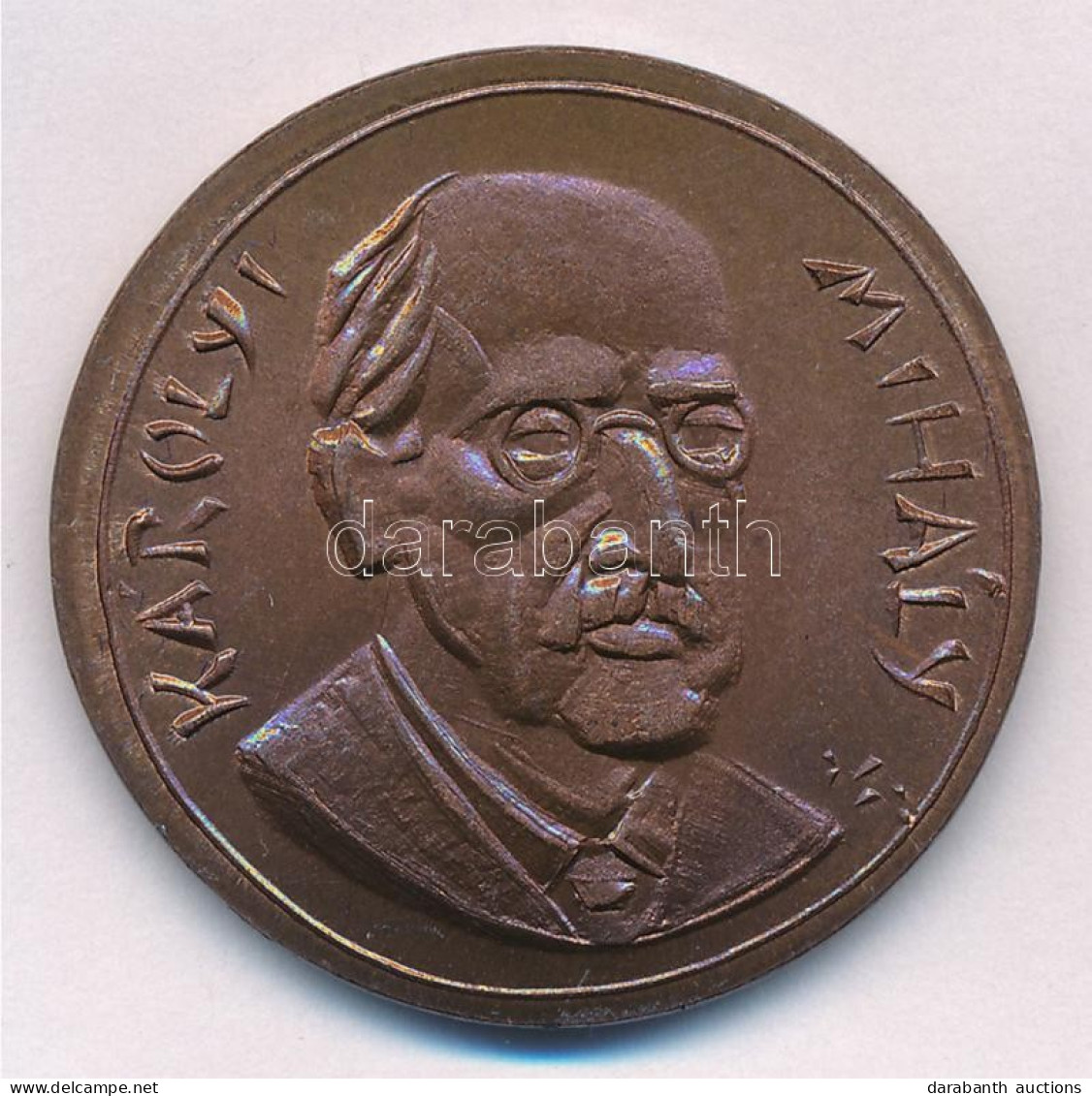 Ifj. Szlávics László (1959-) DN "Károlyi Mihály / Emlékül A Magyar Honvédségtől" Nem Eredeti Műanyag Tokban (39mm) T:1- - Sin Clasificación