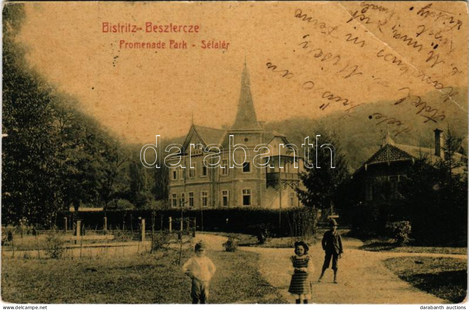 T3/T4 1907 Beszterce, Bistritz, Bistrita; Sétatér / Promenade Park (EB) - Non Classificati