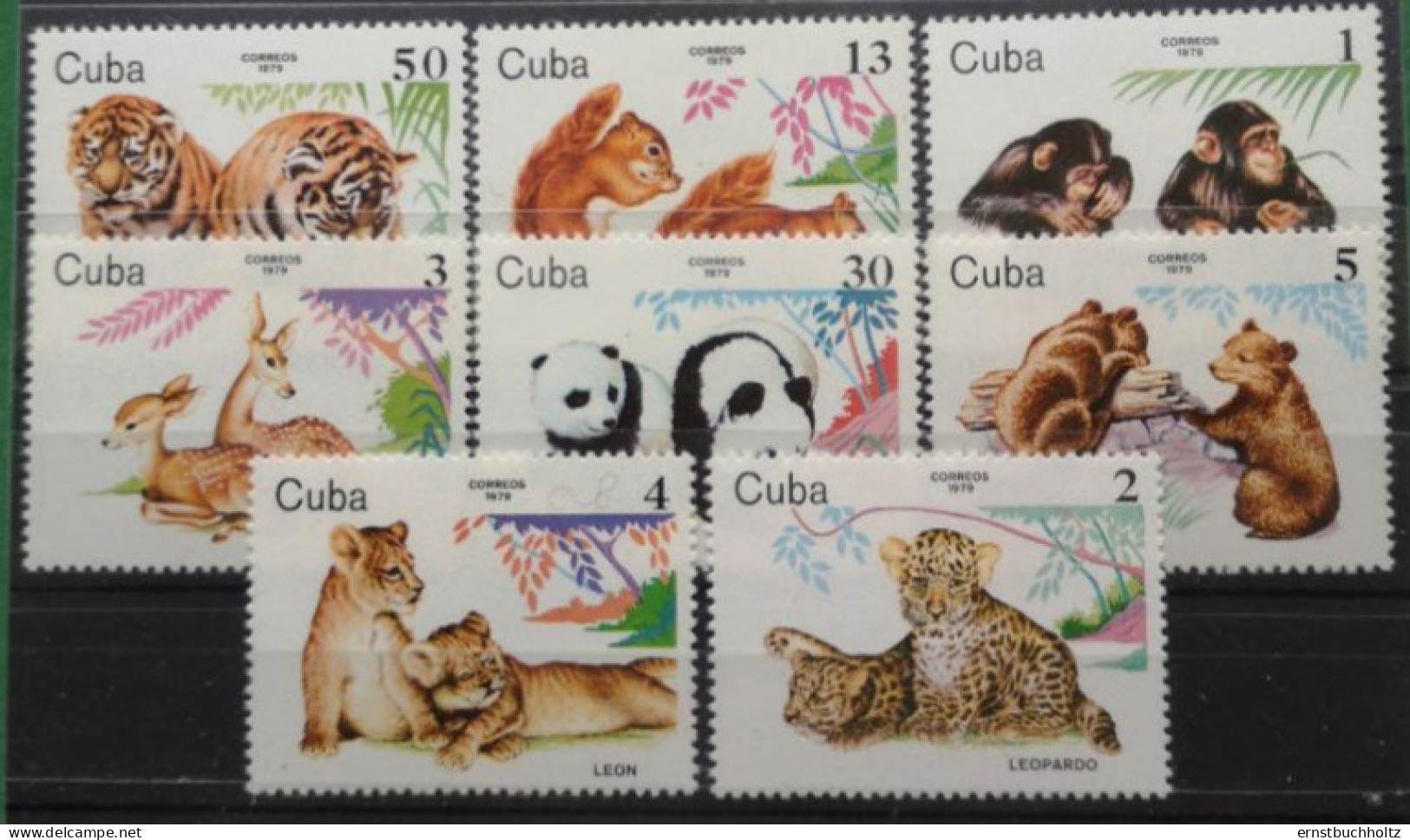 Kuba 1979 Wildlebende Säugetiere 8v Mi 2439/46** - Unused Stamps