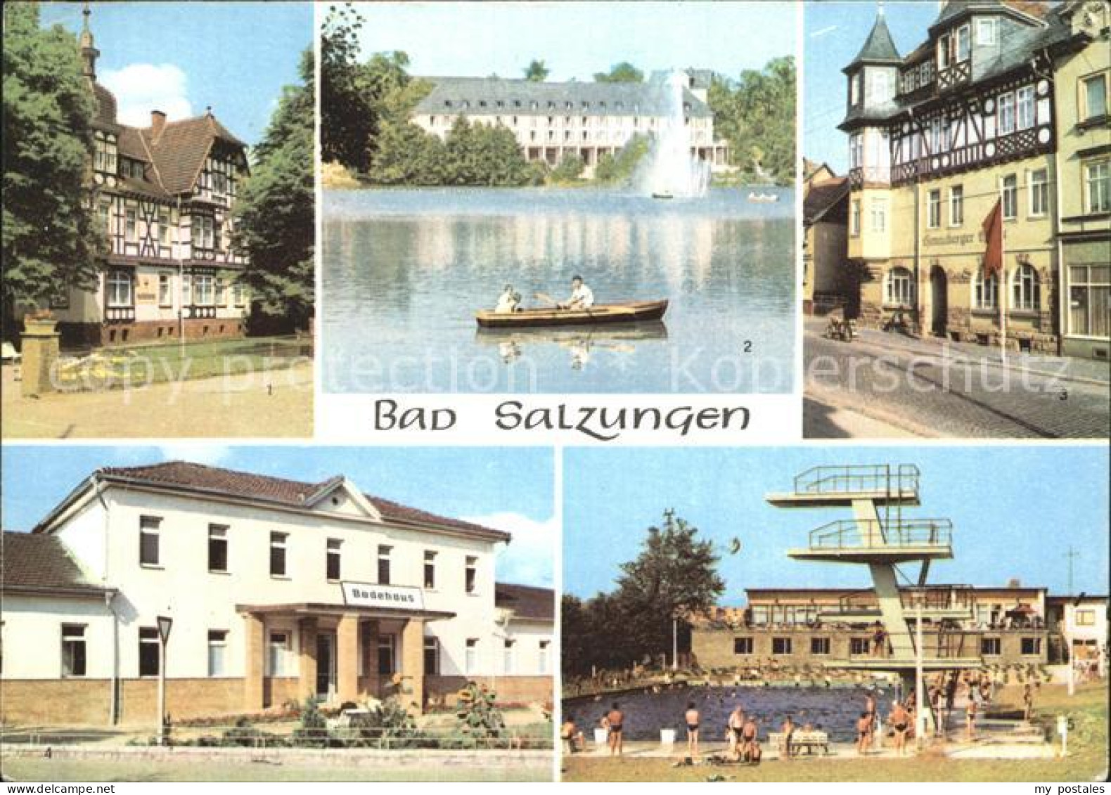 72324108 Bad Salzungen Kurbuecherei Kurhaus Burgsee Henneberger Haus Badehaus Sc - Bad Salzungen